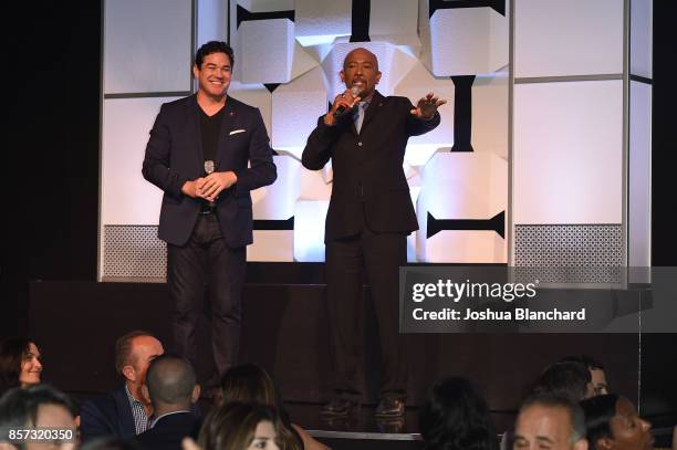 Dean Cain and Montel Williams attend the Architects of Denial, Los Angeles Premiere on October 3, 2017 in Los Angeles, California.