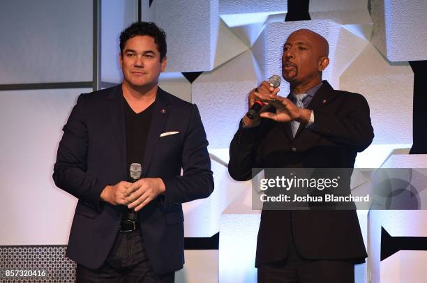 Dean Cain and Montel Williams attend the Architects of Denial, Los Angeles Premiere on October 3, 2017 in Los Angeles, California.