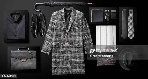 men’s clothing and personal accessories - black glove stock pictures, royalty-free photos & images