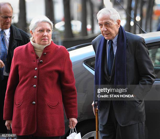 Anthony Marshall and wife Charlene arrive at Manhattan Criminal Court March 31, 2009 in New York for jury selection in his case. Marshall, son of the...