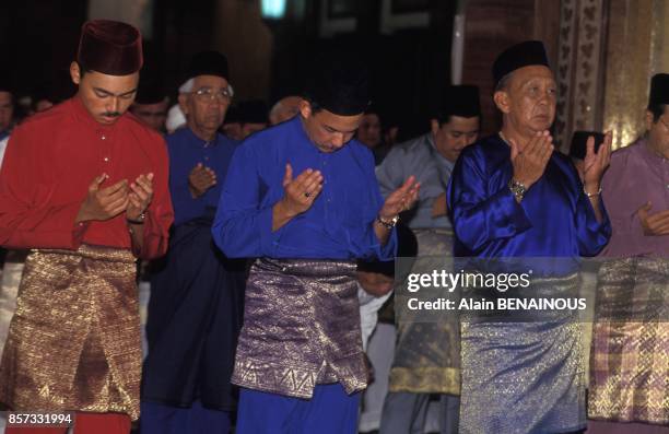 Les Princes Al-Muhtadee Billah Bolkiah et Jefri Bolkiah, deux des fils du Sultan Hassanal Bolkiah pendant la celebration des 25 annees de regne du...