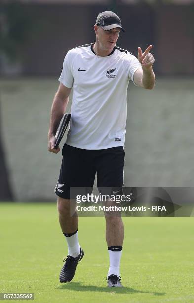 Danny Hay, Head Coach of New Zealand pictured during a training session ahead of the FIFA U-17 World Cup India 2017 tournament at the DY Patil...