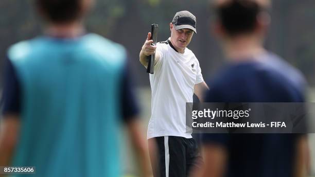 Danny Hay, Head Coach of New Zealand pictured during a training session ahead of the FIFA U-17 World Cup India 2017 tournament at the DY Patil...