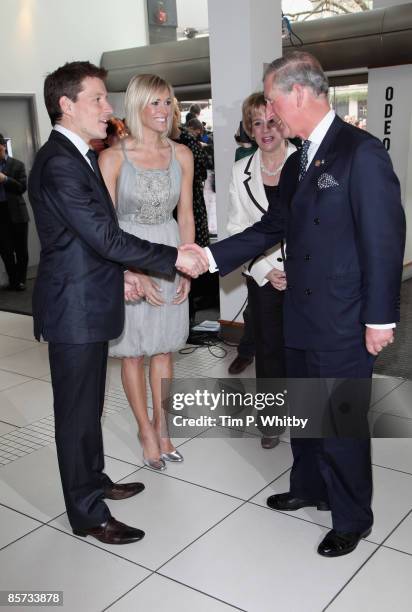 Prince Charles, Prince of Wales meets Ben Shephard and Jenni Falconer at the Princes Trust Success Awards at the Odeon Leicester Square on March 31,...