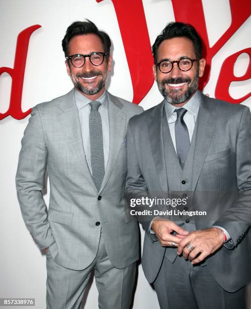 Lawrence Zarian and Gregory Zarian attend the grand opening of Westfield Century City at Westfield Century City on October 3, 2017 in Century City,...