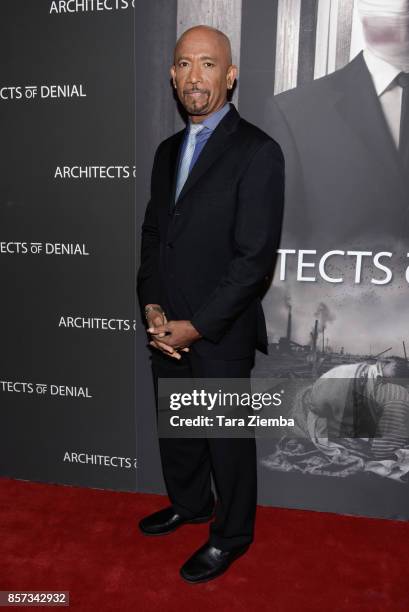 Executive producer Montel Williams attends the premiere of 'Architects Of Denial' at Taglyan Complex on October 3, 2017 in Los Angeles, California.