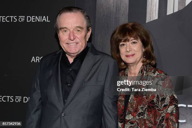 Actor Jerry Mathers and Teresa Modnick attend the premiere of 'Architects Of Denial' at Taglyan Complex on October 3, 2017 in Los Angeles, California.