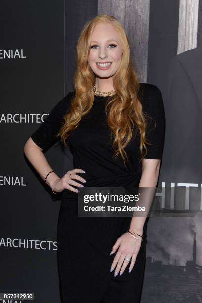 Actress Elizabeth Stanton attends the premiere of 'Architects Of Denial' at Taglyan Complex on October 3, 2017 in Los Angeles, California.