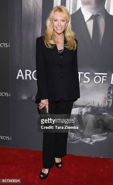 Host and actress Laura McKenzie attends the premiere of 'Architects Of Denial' at Taglyan Complex on October 3, 2017 in Los Angeles, California.