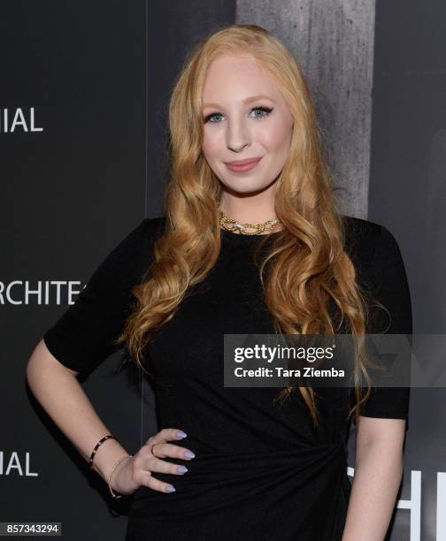 Actress Elizabeth Stanton attends the premiere of 'Architects Of Denial' at Taglyan Complex on October 3, 2017 in Los Angeles, California.