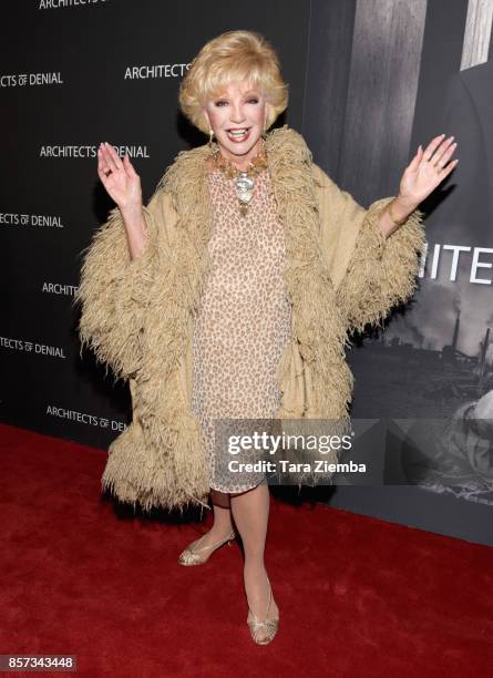 Actress Ruta Lee attends the premiere of 'Architects Of Denial' at Taglyan Complex on October 3, 2017 in Los Angeles, California.