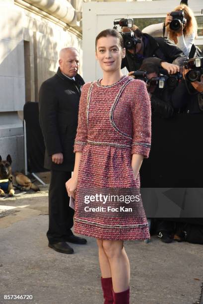 Aurelie Dupont poses during the Chanel show as part of the Paris Fashion Week Womenswear Spring/Summer 2018 on October 3, 2017 in Paris, France.