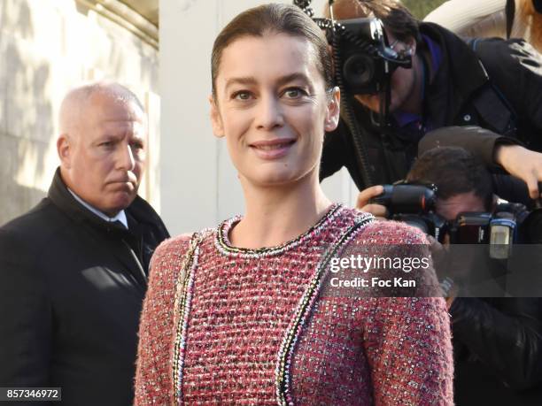 Aurelie Dupont poses during the Chanel show as part of the Paris Fashion Week Womenswear Spring/Summer 2018 on October 3, 2017 in Paris, France.