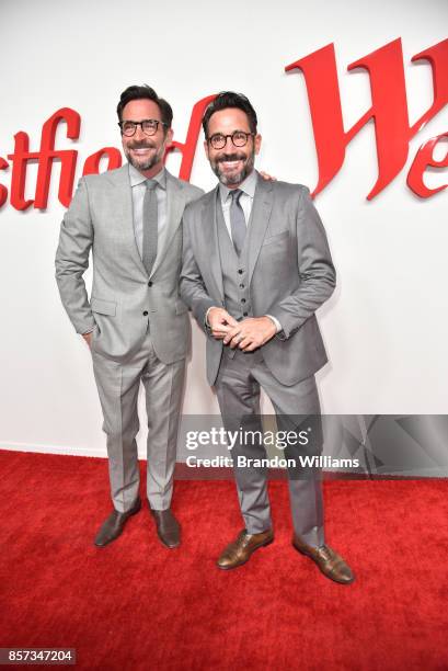 Lawrence Zarian and Gregory Zarian attend the grand reopening of the Westfield Century City mall at Westfield Century City on October 3, 2017 in...