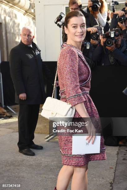 Aurelie Dupont poses during the Chanel show as part of the Paris Fashion Week Womenswear Spring/Summer 2018 on October 3, 2017 in Paris, France.