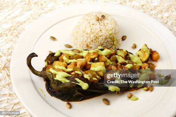 Roasted Chiles Rellenos with Avocado Sauce For FD-WeeknightVegetarianAug14,