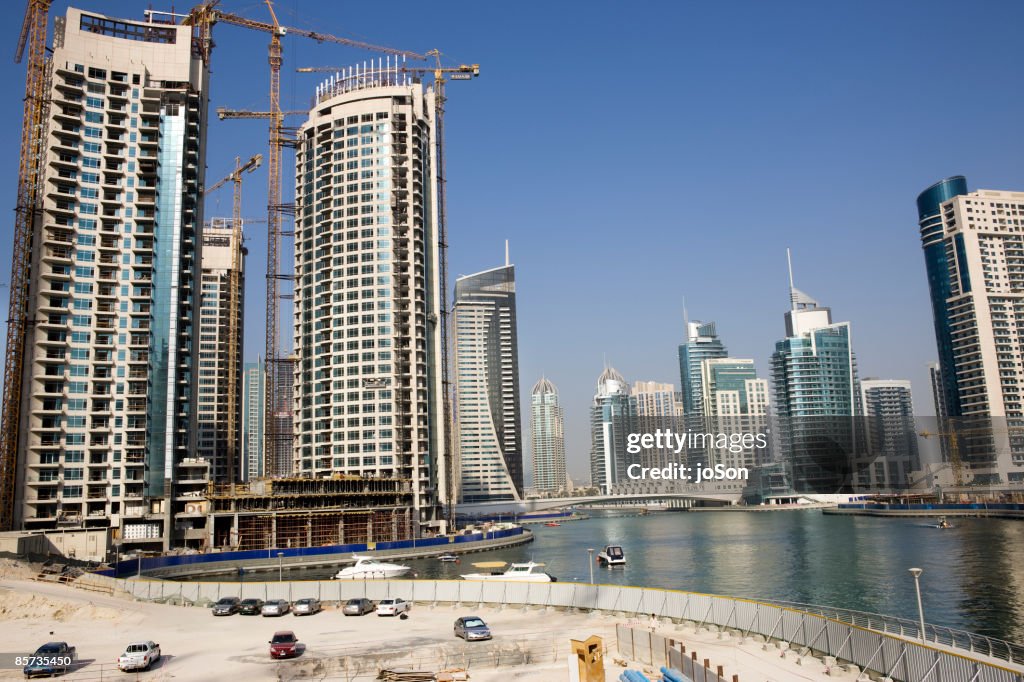 Buildings under construction,new buildings in back