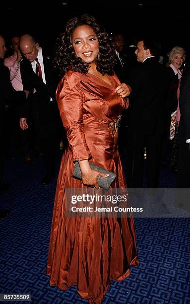 Media personality Oprah Winfrey attends the Alvin Ailey American Dance Theater's 50th anniversary opening night gala at the Sheraton on December 3,...