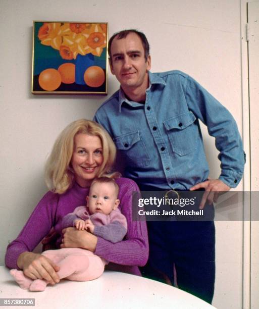 Artist Tom Wesselmann with his wife Claire and daughter Kate, 1980.