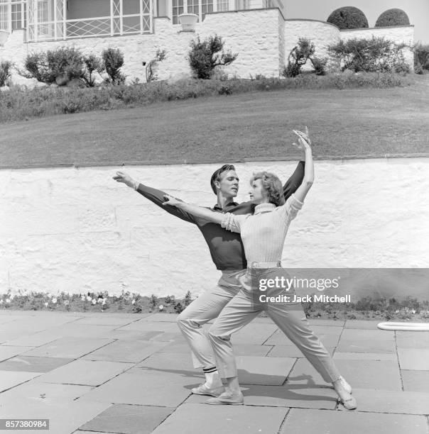 Rebekah Harkness and her Harkness Ballet at her estate in Watch Hill, R.I., 1964.