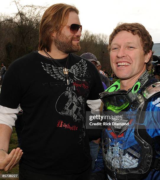 Recording Artist James Otto and Recording Artist/Host Craig Morgan at The Craig Morgan Charity Events motocross ride at The Chigger Run on March 31,...