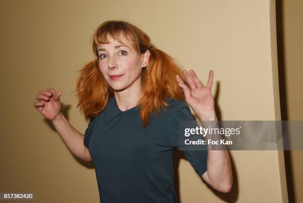 Actress Julie Depardieu attends the Agnes B. Show as part of the Paris Fashion Week Womenswear Spring/Summer 2018 on October 3, 2017 in Paris, France.