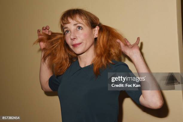 Actress Julie Depardieu attends the Agnes B. Show as part of the Paris Fashion Week Womenswear Spring/Summer 2018 on October 3, 2017 in Paris, France.