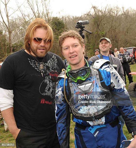 Recording Artist James Otto and Recording Artist/Host Craig Morgan at The Craig Morgan Charity Events motocross ride at The Chigger Run on March 31,...
