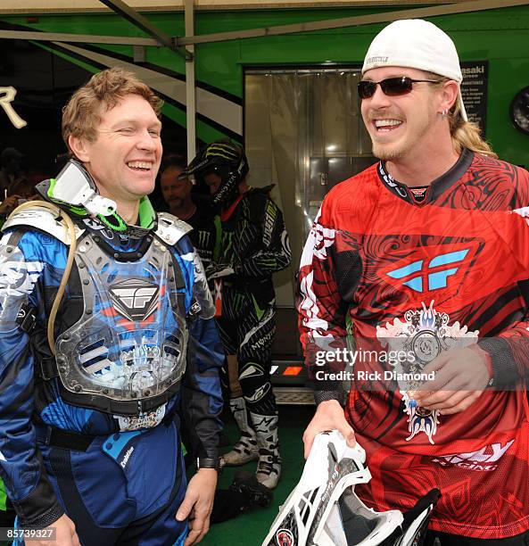 Recording Artist/Host Craig Morgan and Recording Artist Bucky Covington at The Craig Morgan Charity Events motocross ride at The Chigger Run on March...