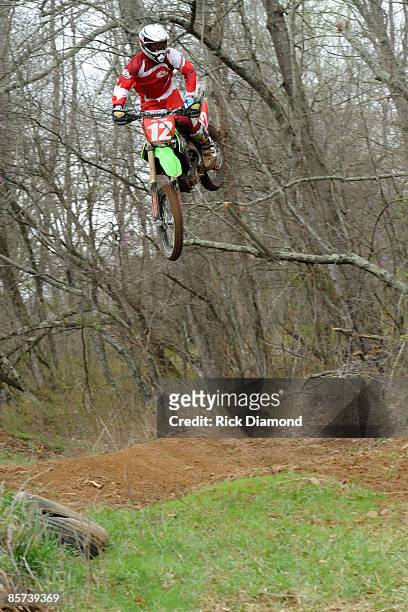 Pro Rider Brian Fisher at The Craig Morgan Charity Events motocross ride at The Chigger Run on March 31, 2009 in Van Leer, Tennessee.