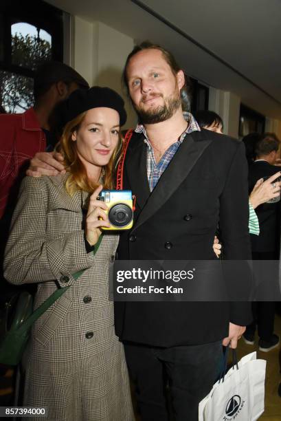 Costanza Canali and Guilhem de Castelbajac attend the "Lignee" by jean Charles de Castelbajac Father an sons hosted by Fujifilm X Instax Launch...