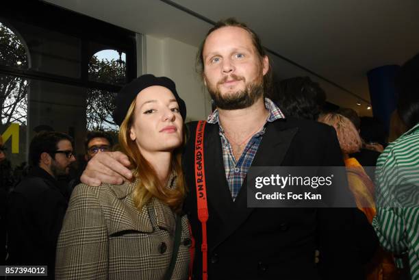 Costanza Canali and Guilhem de Castelbajac attend the "Lignee" by jean Charles de Castelbajac Father an sons hosted by Fujifilm X Instax Launch...