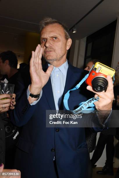 Jean Charles de Castelbajac attends the "Lignee" by jean Charles de Castelbajac Father an sons hosted by Fujifilm X Instax Launch Exhibition Preview...