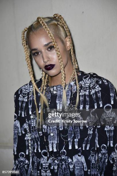 Tommy Genesis attends the Chanel "Code Coco" Watch Launch Party as part of the Paris Fashion Week Womenswear Spring/Summer 2018 on October 3, 2017 in...