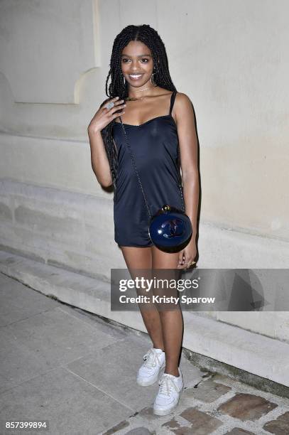 Selah Marley attends the Chanel "Code Coco" Watch Launch Party as part of the Paris Fashion Week Womenswear Spring/Summer 2018 on October 3, 2017 in...