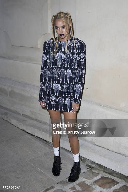 Tommy Genesis attends the Chanel "Code Coco" Watch Launch Party as part of the Paris Fashion Week Womenswear Spring/Summer 2018 on October 3, 2017 in...