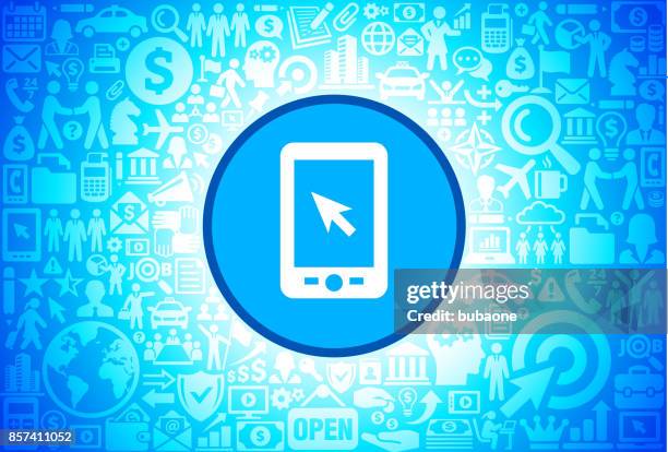 tablet icon on business and finance vector background - building manager tablet stock illustrations