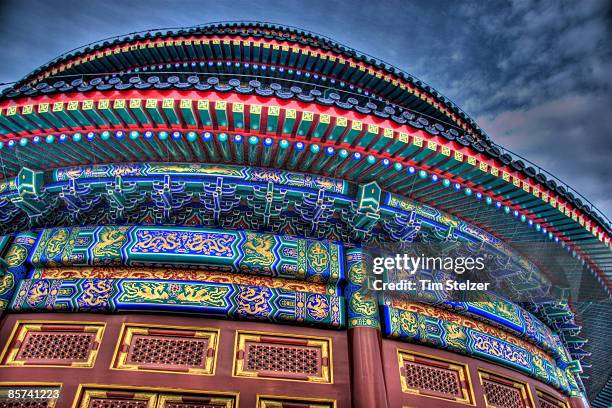 temple of heaven detail - himmelstempel stock-fotos und bilder