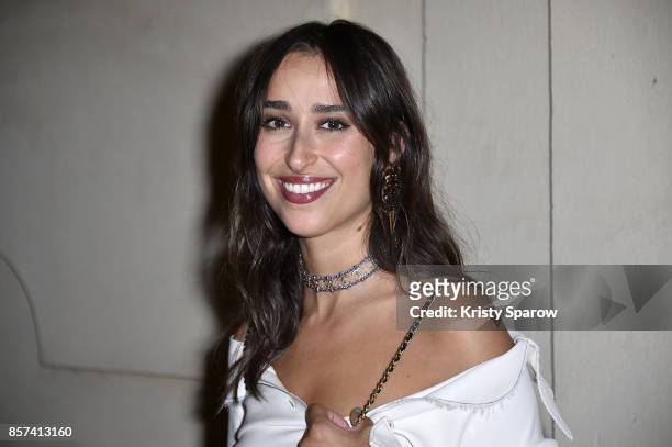 Chloe Wise attends the Chanel "Code Coco" Watch Launch Party as part of the Paris Fashion Week Womenswear Spring/Summer 2018 on October 3, 2017 in...