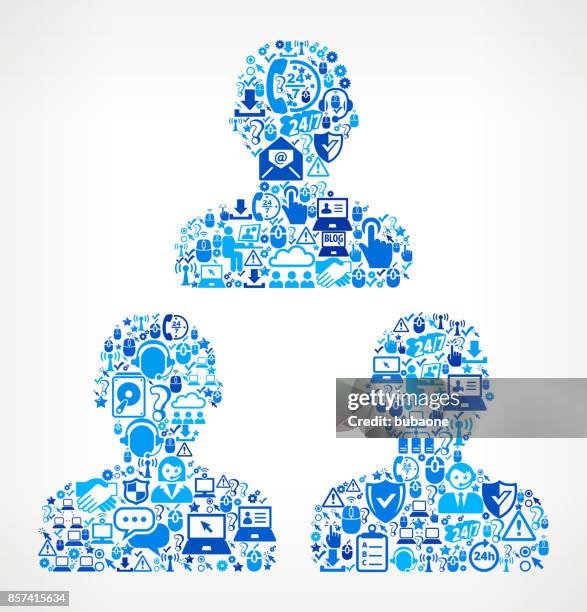 contactsw tech support vector icon pattern - shielding face stock illustrations