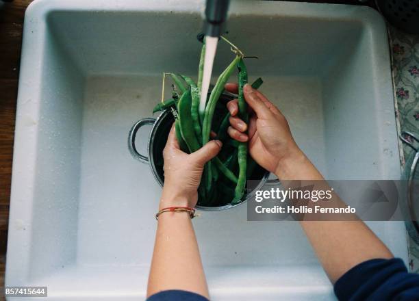 cooking with fresh crab - food waste stockfoto's en -beelden