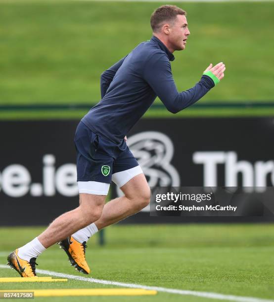 Dublin , Ireland - 4 October 2017; Republic of Ireland's James McCarthy during squad training at the FAI National Training Centre in Abbotstown,...