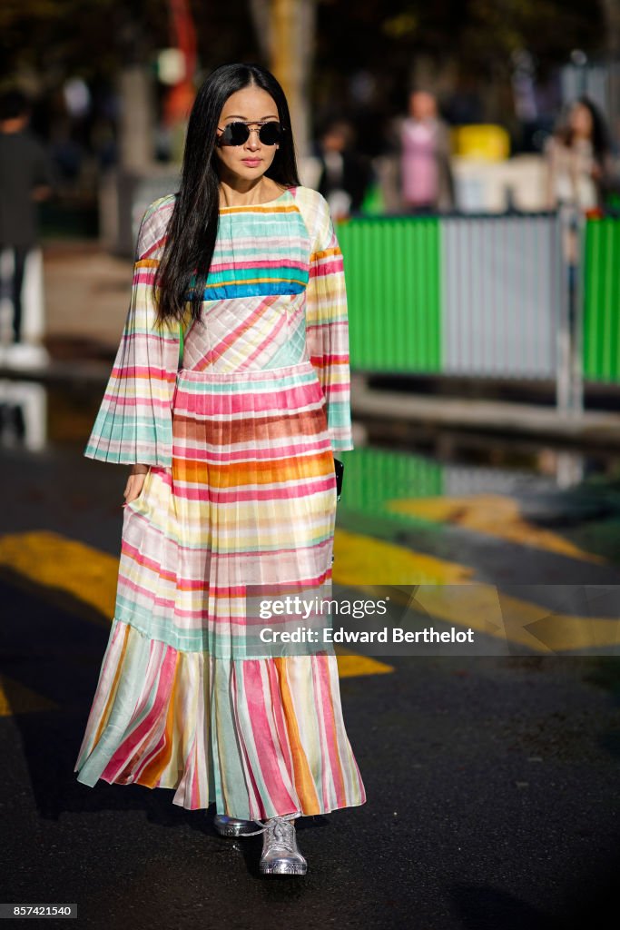 Street Style : Paris Fashion Week Womenswear Spring/Summer 2018 : Day Eight