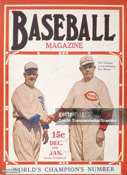 Baseball Magazine features a photograph of Kid Gleason , of the Chicago White Sox, and Pat Moran, of the Cincinnati Reds, January 1920.