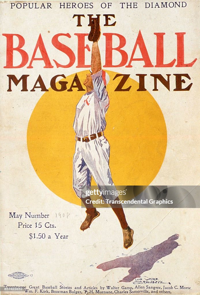 Baseball Magazine Cover With Fielder In Action
