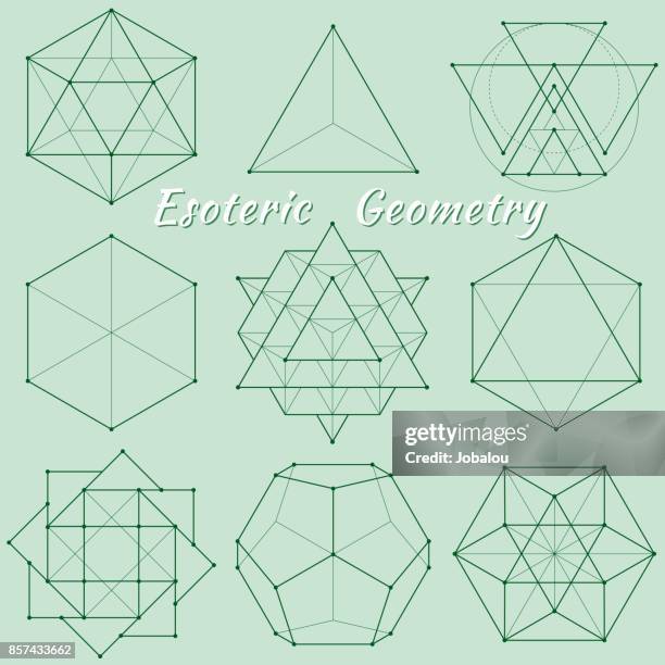 esoteric spiritual geometry - spirituality icon stock illustrations