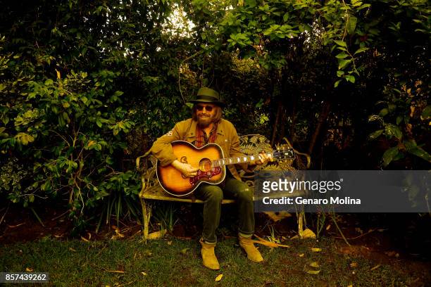 American musician, singer, and songwriter Tom Petty is photographed in his home for Los Angeles Times on September 27, 2017 in Malibu, California....