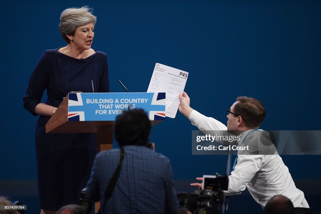 Conservative Leader Makes Her Keynote Speech To Party Conference