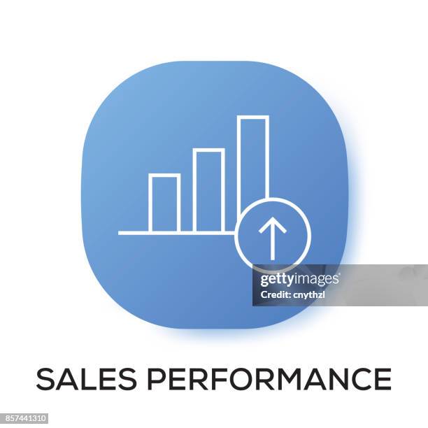 sales performance app icon - reduced capacity stock illustrations
