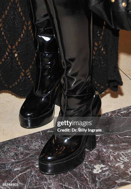 Actress Kat Kramer arrives to the opening night of "Rain: A Tribute To The Beatles" at The Pantages Theatre on March 31, 2009 in Los Angeles,...